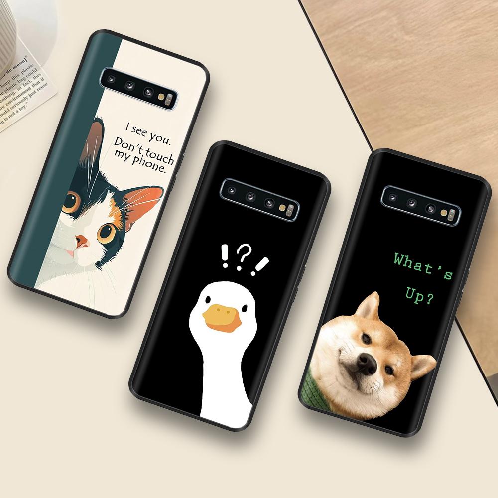 Pour Samsung Galaxy S10 Coque de Téléphone Silicone Liquide Doux Lisse Coques de Protection Complète Pour Samsung S10 Plus S10+ S 10 Housse Arrière