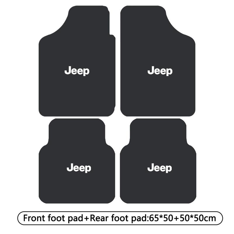 For Jeep Renegade Wrangler JL Cherokee Compass Car Floor Mat,Front & Rear Automotive Carpet Floor Mats Auto Interior Accessories