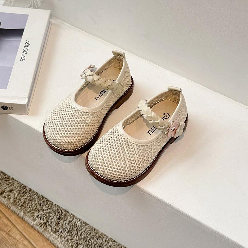 Children's Sandals Summer New Girl Sandals Soft Sole Anti Slip Girls' Mesh Shoe Fashion Hollow Flat Shoes Girls' Single Shoes