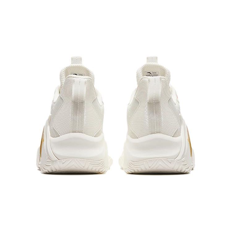 Anta Youth  Kids Air Space Comfortable Simple Shock Absorbing Durable Low Top Basketball Shoes Kids basketball shoes White A312421105-5