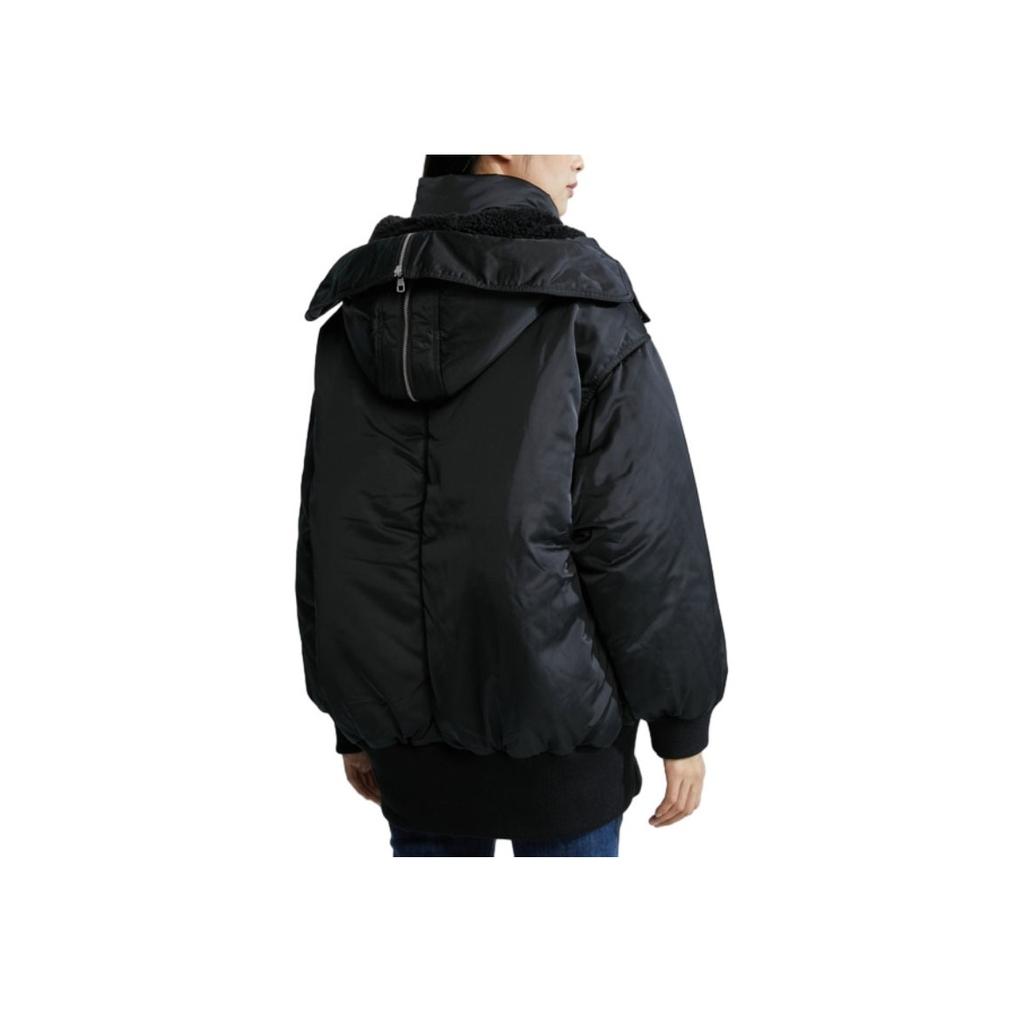 Calvin Klein Letter Embroidered Zipper Pocket Design Loose Cotton Jacket Women jackets Space-Black J221879