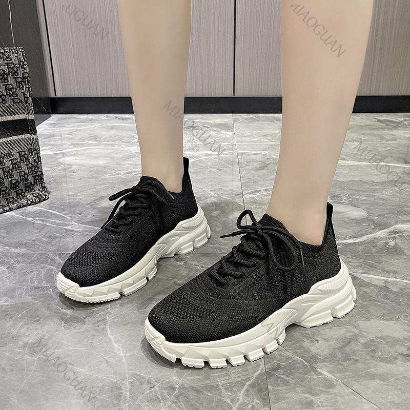 Fashion Versatile Casual Sneakers 2025 Spring and Summer Mesh Breathable Tenis Female Shoes Color Blocking Platform Sports Running Shoes