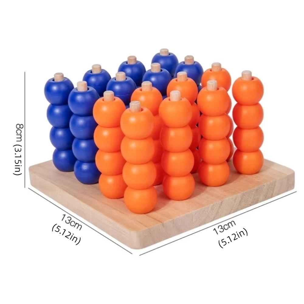 Puzzle 3D Four Connect Chess Classic Family Board Game  Logical Thinking Training
