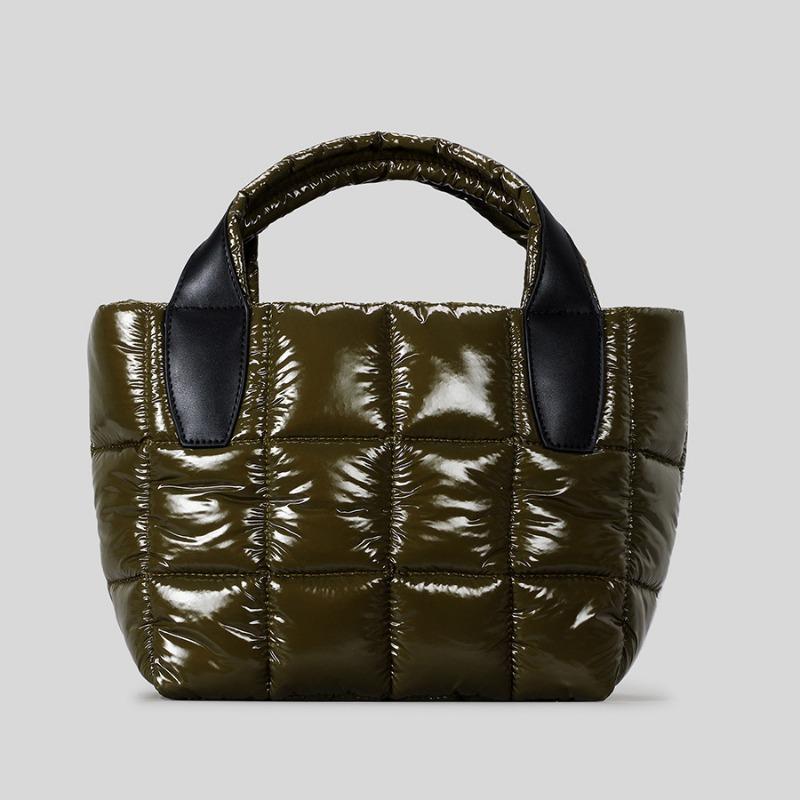 

Сумка-тоут из слоеного теста, повседневная и универсальная, на одно плечо, кроссбоди кофейный