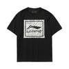 Li-Ning Sport Lifestyle Series Logo Print T-Shirt And Solid Color Shorts Casual Sports Set Men Sets Black AHST469-2+AKST633-1