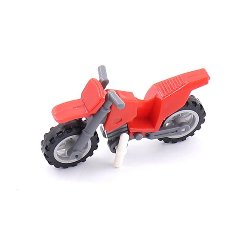 Military Weapon Motorcycle Colorful Toys For Children Accessories WW2 Motor Transportation Facility Militaries Compatible Blocks