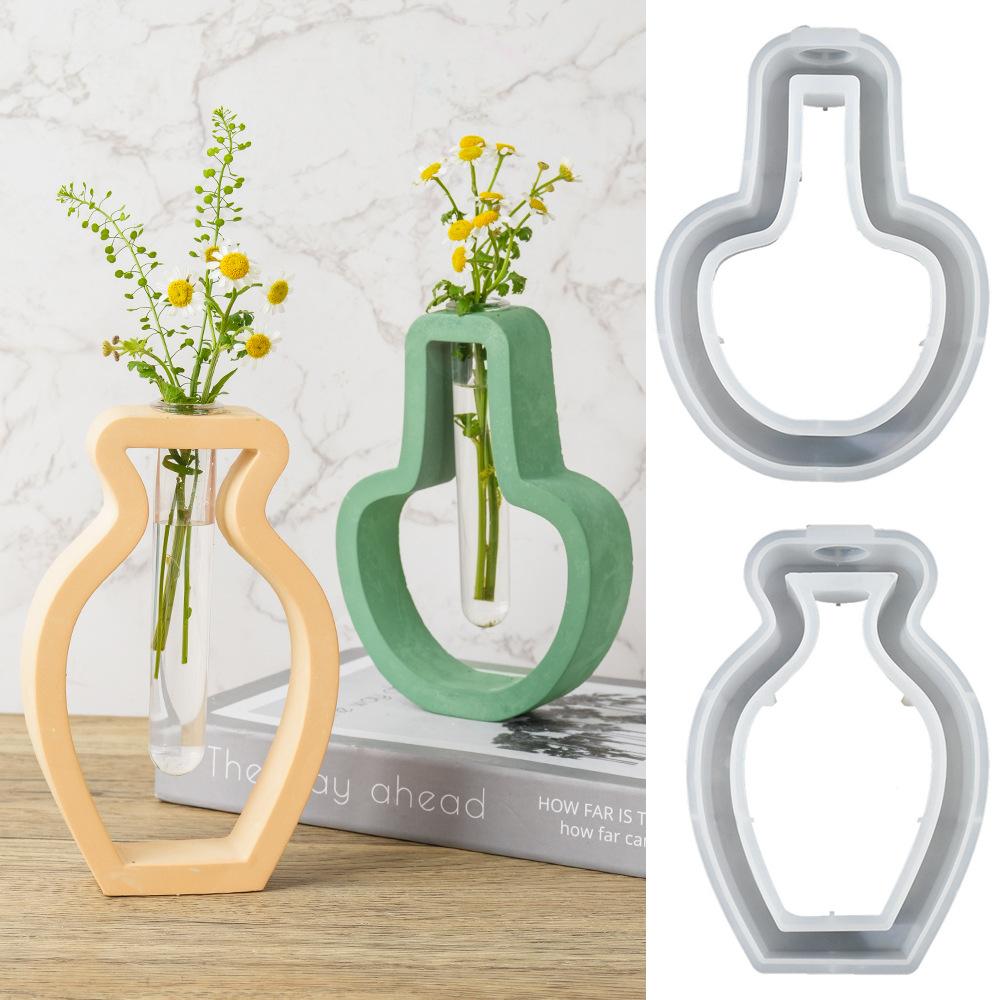 Nordic Style Simple Vase Silicone Mold DIY Hydroponics Flower Pot Craft Gifts Making Plaster Resin Casting Molds Home Decor