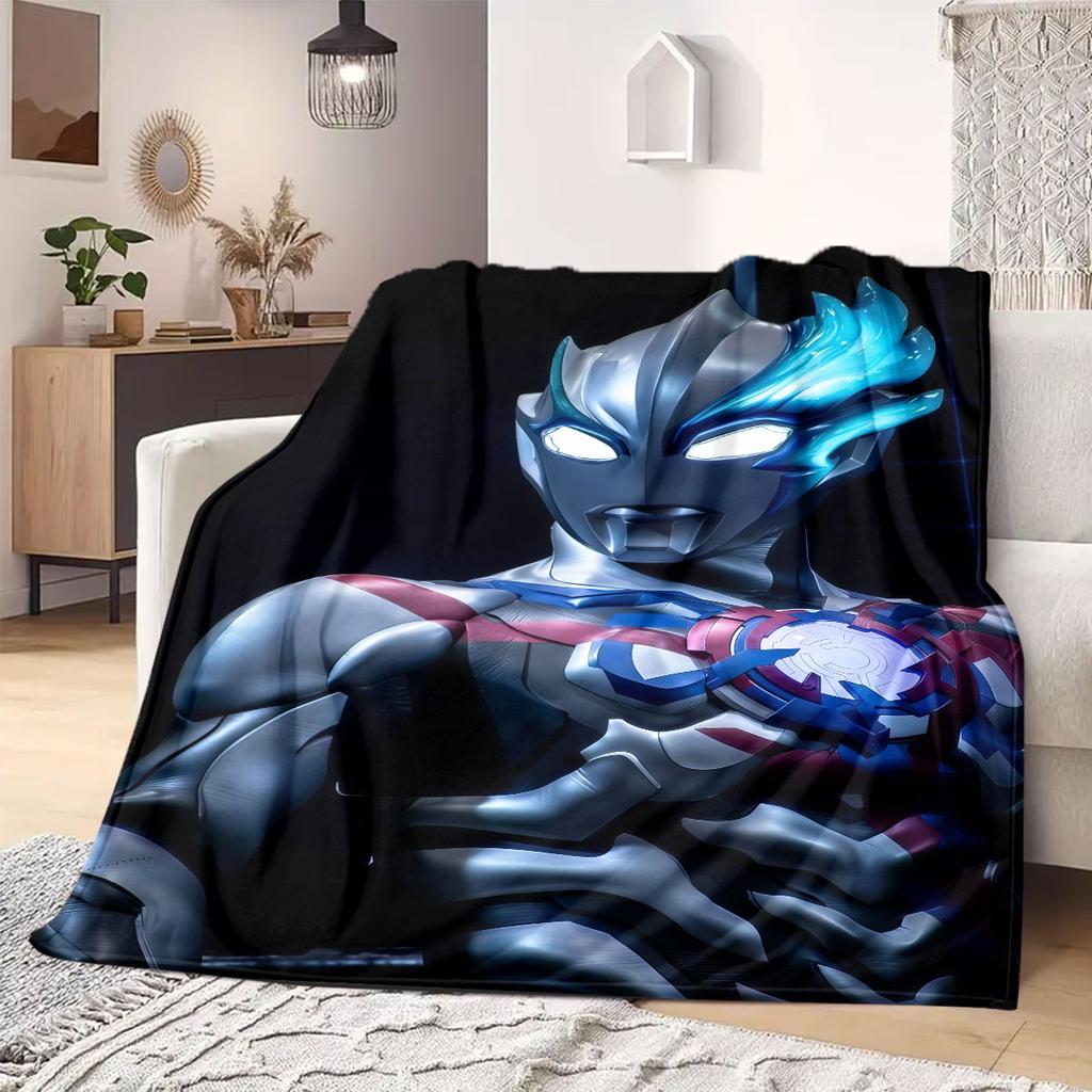 Ultraman anime Flannel Blanket Warm,Comfortable,Suitable for Bedrooms,Sofas,Beds,Chairs,Picnics,Travel