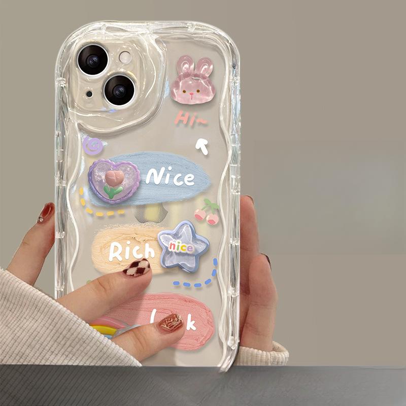 Applicable To Opporeno11/10/9pro+ Mobile Phone Case A97/93 Three-dimensional Doll Chain Cute Silicone Anti-fall