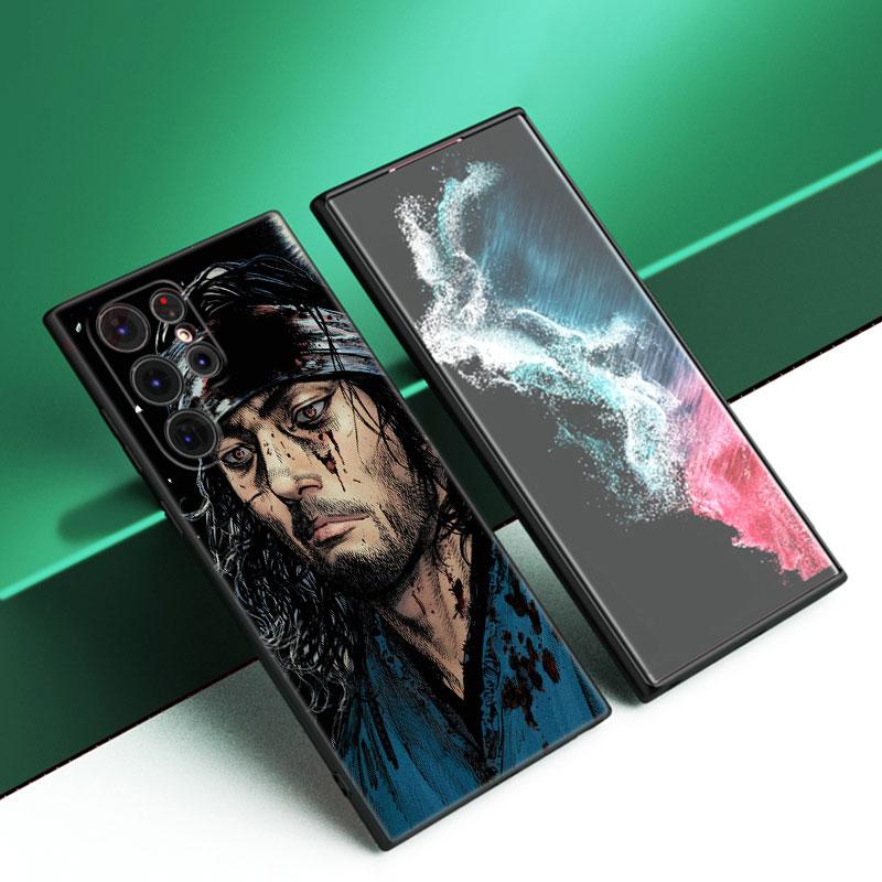 Anime Vagabond Black Silicone Phone Case For Samsung Galaxy S23 S21 S20 FE S24 S22 Ultra S10E S10 S9 S8 Plus