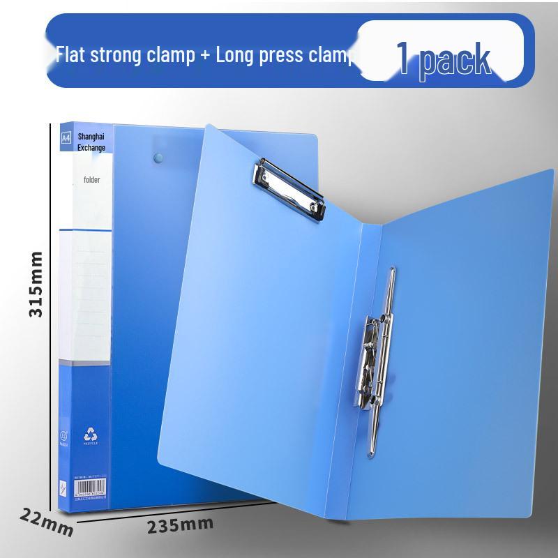 A4 Double Clip Document Folder - Thickened Archive, Office Supplies, Single & Double Strong Clips