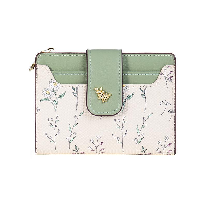 Floral Multi-Card Coin Purse: High-End PU Wallet for Women