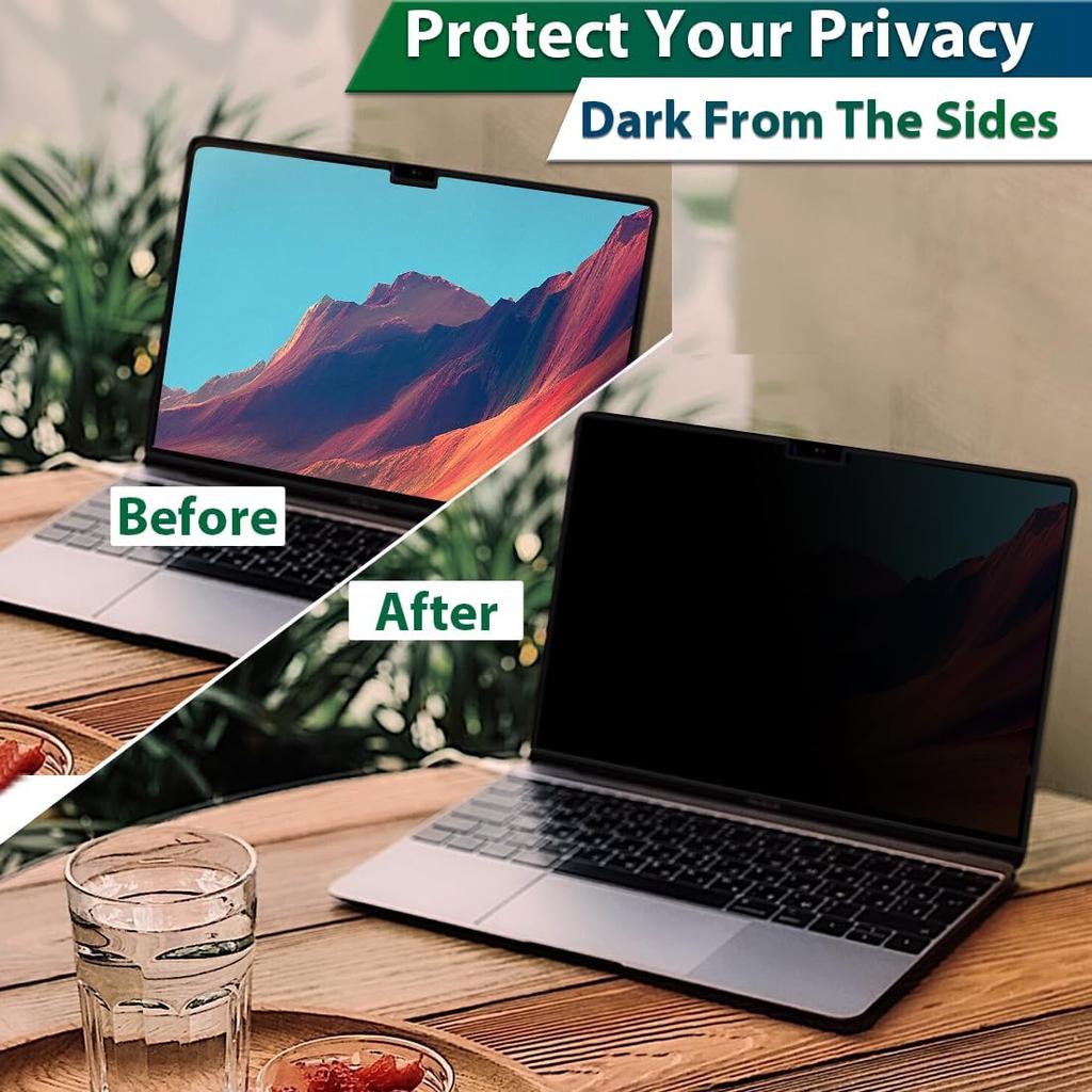 Magnetická ochranná obrazovka pro MacBook Air 15 palců(2023-2024, čip M2/M3) - A2941 A3114, Anti-Spy bezpečnostní filtr pro 15,3palcový MacBook Air