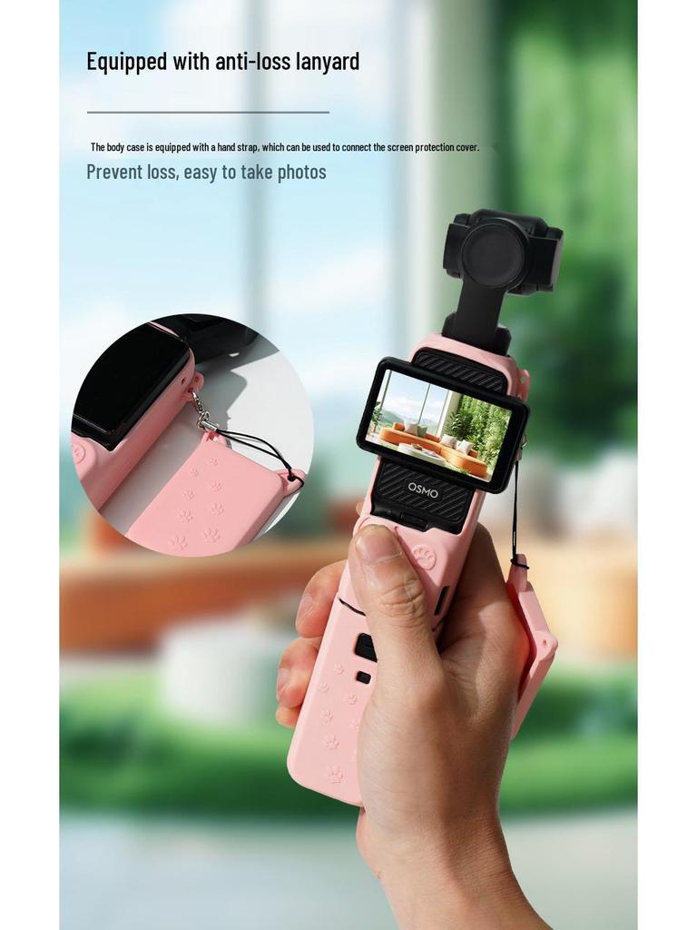 DJI Osmo Pocket 3 Silikon Koruyucu Kılıf: Gimbal Kamera için Toz Geçirmez, Darbeye Dayanıklı Kılıf