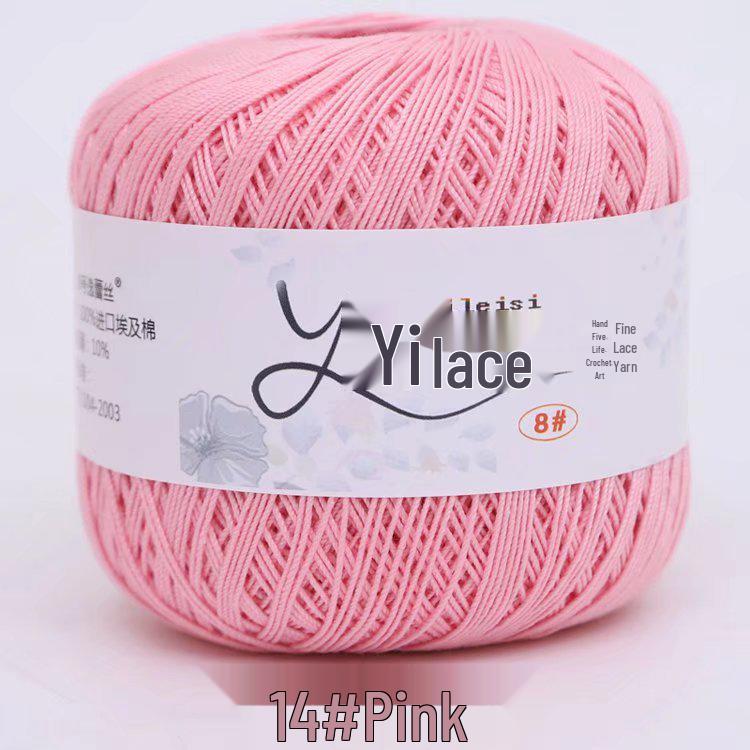 8# 100% Cotton Lace Yarn - 50g Ball, 400m, Strong Twist Crochet Thread for Hand-knitting, Flowers, Hats, and Cardigans - Free Shipping.
