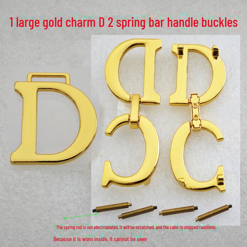 D-Shaped Pendant Buckle Spring Rod Handle Set for Saddle Bags