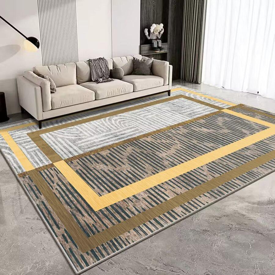 Europe Modern Style Marble Stripe Carpet Living Room Sofa Bedroom Study Entrance Door Rug Non-slip Luxury Home Home Decor Mat