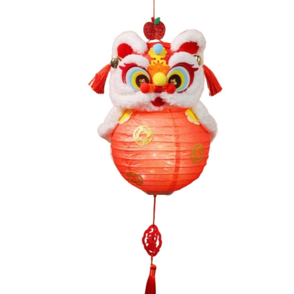 Glowing Glowing Lion Dance Lantern Chinese Style Mid-Autumn Festival Lantern  Kids Gift