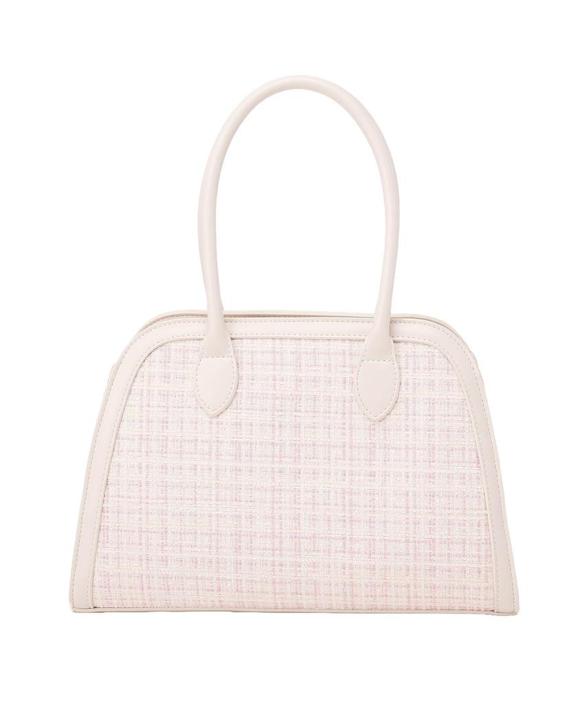 Maison de FLEUR Tweed 2-Wege-Tasche mit Anhänger, Schwarz, F Handtasche, 08001166300