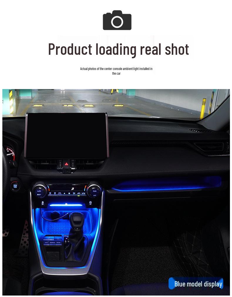 LED-Ambientebeleuchtung für die Mittelkonsole des Toyota RAV4 – Einfache, zerstörungsfreie Installation