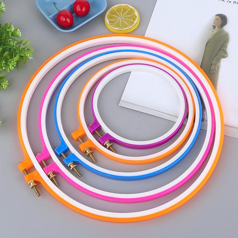 28CM Embroidery Hoops Round Cross Stitch Rack Plastic Embroidery Hoop Frame Rings for DIY Cross Stitch Sewing Craft Tools