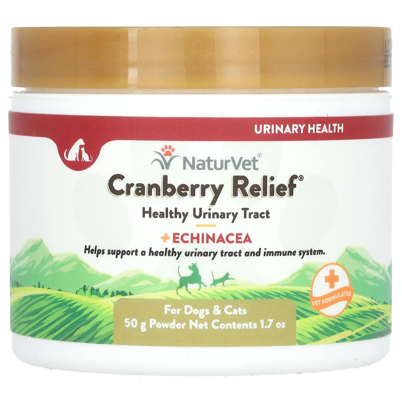 NaturVet, Cranberry Relief, эхинацея плюс, для собак и кошек, 1,7 унции (50 г)