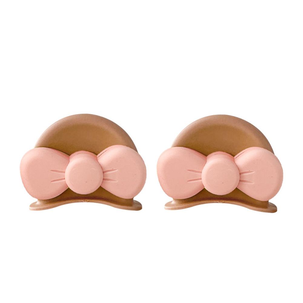 2Pcs Cute Motorcycle Helmet Bear‘s ’Ears with Bow Motocross Electric Bike Helmet and Car Steering Wheel Decroation Accessories Driving Styling