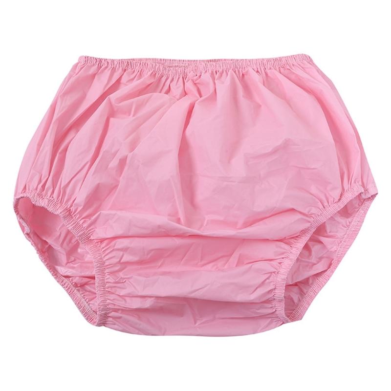Leakproof Adult Diaper Cover Water Resistant Plastic Pants Incontinence Underwear Briefs Reusable Pull On Underpants