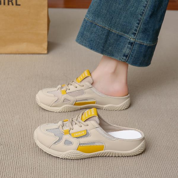 Fashion Shoes Woman 2025 Cover Toe Loafers Female Slippers Sneaker New Summer Slides Slippers Women Summer Cover Toe Sneaker Shoes Panto