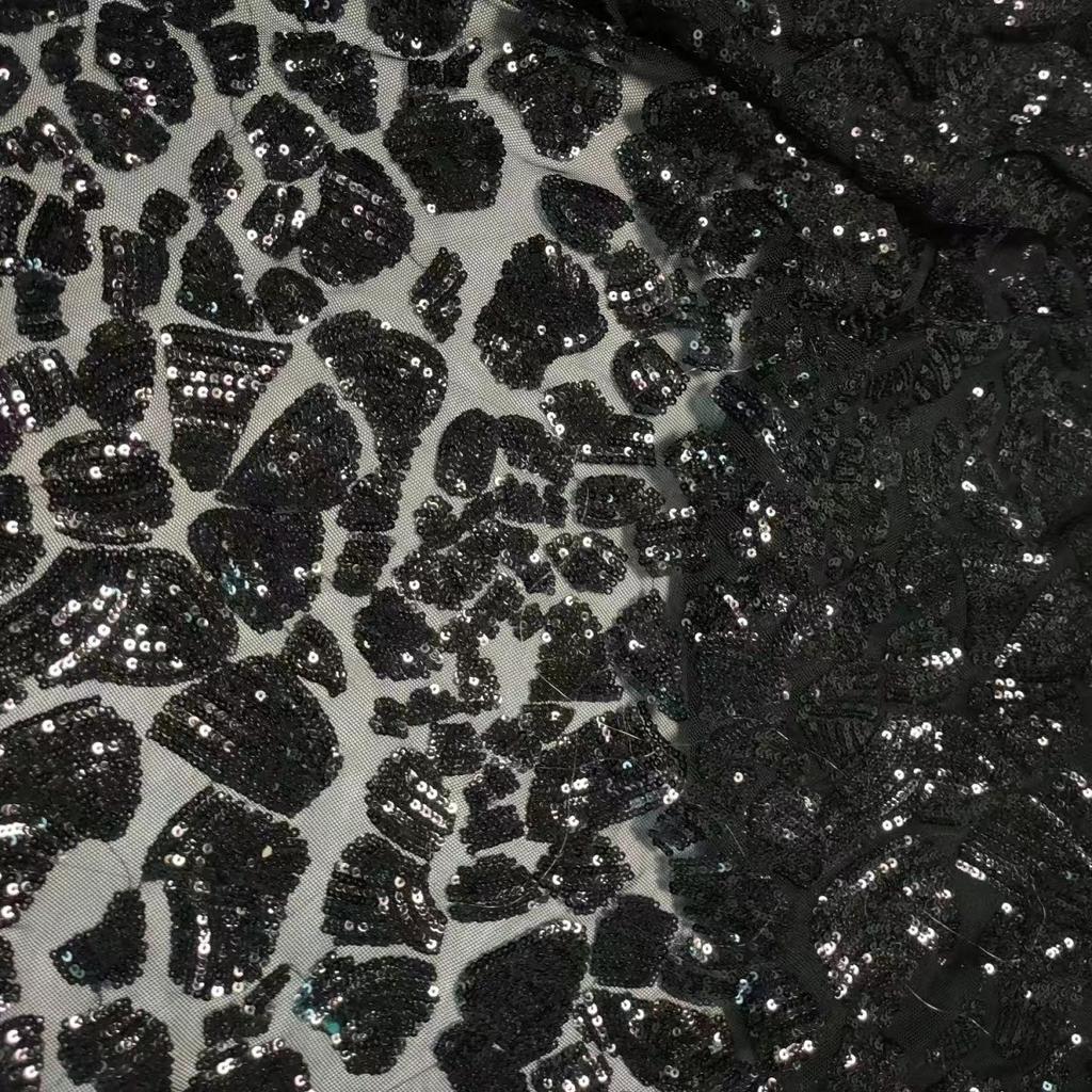 New summer high-end embroidered sequin lace fabric suitable for wedding dresses formal gowns and designer clothing fabrics