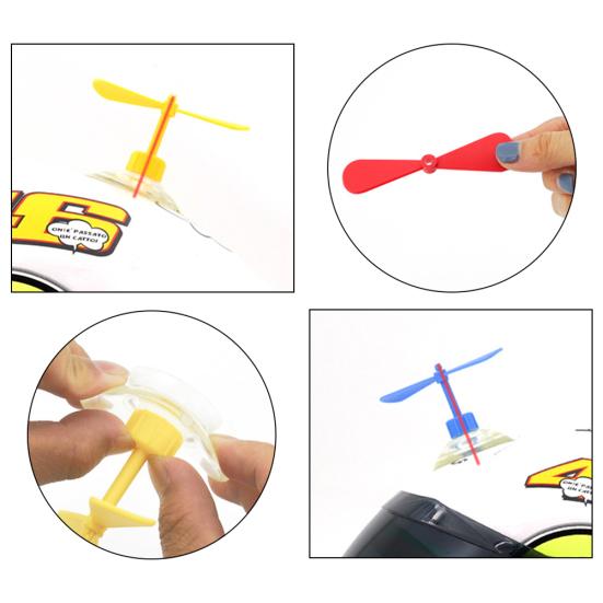 Kreative Motorrad Sicherheit Helm Saugnapf Propeller Drehbare Windmühle Dekor