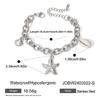 Handmade Ocean Bead Bracelet Fashionable Party Jewelry Chain Wristband Stainless Steel Texture for Party and Celebration