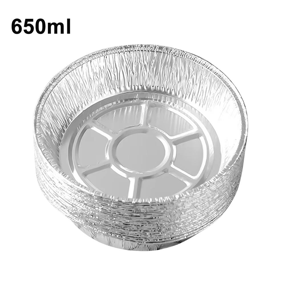 

50pcs Disposable Aluminum Foil Plates Round Tin Foil Pie Pans For Air Fryers Baking Cooking Storage Roasting 6inch