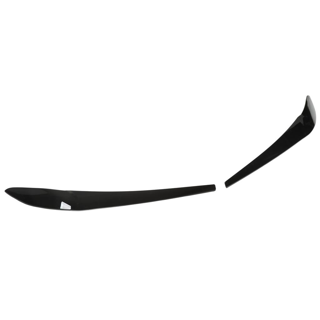 2pcs Headlight Eyebrow Gloss Black Left Right Decorative Replacement for X3 F25 X4 F26 2014‑2018