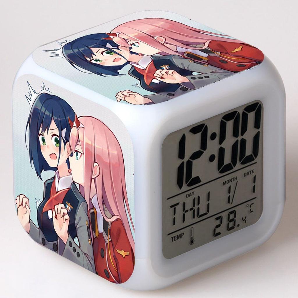 Premium Quality Darling In The Franxx Multi-function 7color Led Alarm Watch Clock For Every Room