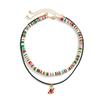 2/3/4pcs/set Cartoon Rice Beaded Chain Christmas Tree Cartoon Pendant Choker  Decoration