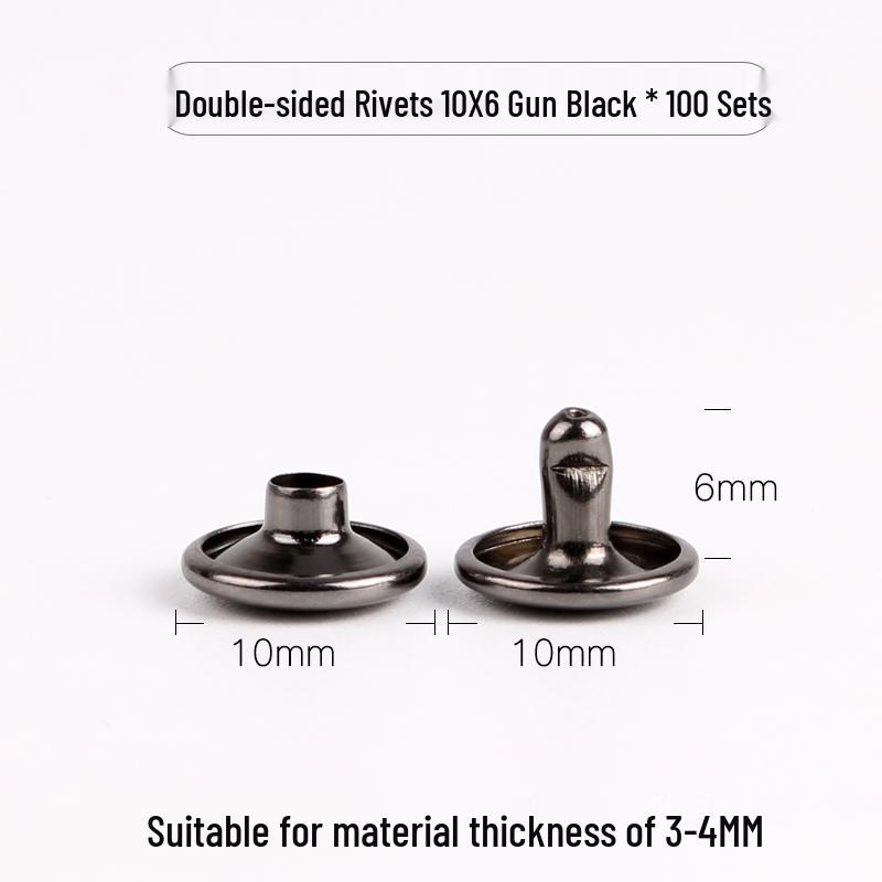 4-12mm DIY Metal Double-Sided Cap Rivet - Decorative Shoe Repair Accessory