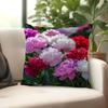 Vibrant Peony Flower Throw Pillow Cover Lush Garden Floral Print Decorative Cushion Cover For Romantic Living Room Home Decor