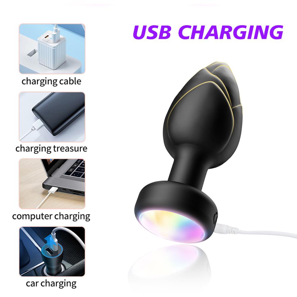 Wireless Remote Control Vibrating LED Anal Plug - Unisex Fun Toy