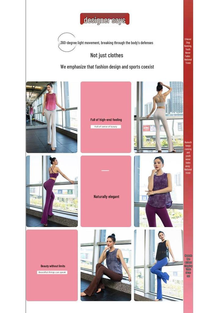 Women's High-Value Fashionable Yoga Set with Padded Bra and Stylish Back Tank - Perfect for Training, Running, and Fitness