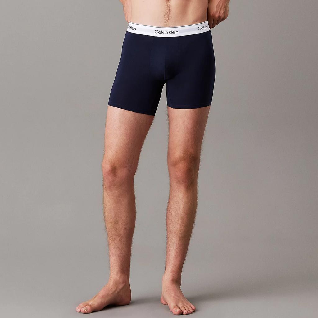 Calvin Klein Comfort Logo Trim Casual Mid-Rise Boxer Briefs 3-Pack Men underwear LV00NB4394-WCN