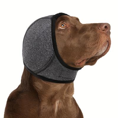 Hund Beruhigende Kopfmaske, Anti-Narbe, Blitzschutz, Wasserdichtes Klettband, Sommer Schwimmen Wasserdichte Ohrenschützer