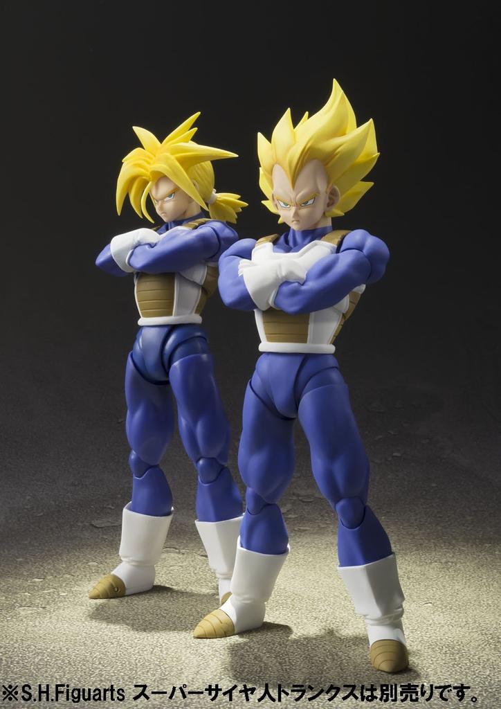 S.H.Figuarts Dragon Ball Z Super Saiyan Vegeta, approximately 135mm, PVC & ABS, pre-painted action figure [Used]