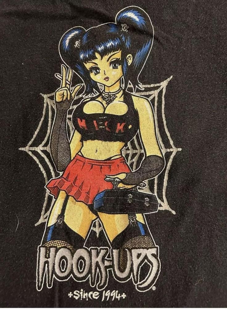 vintage hook ups skateboard shirt S-5XL Fastship Goth Girl Reprint Unisex T-Shirt S