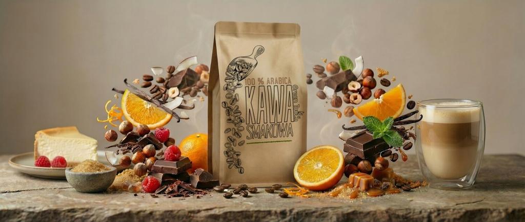 Kawa Ziarnista Smakowa Pina Colada Kokos Ananas Rum 1 Kg Green Touch