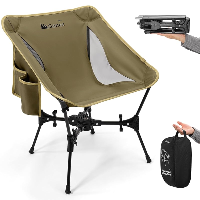 

Gonex outdoor chair [20 Seconds quick installation] camping chair lightweight Load capacity 150kg foldable more stable hiking fishing mountain