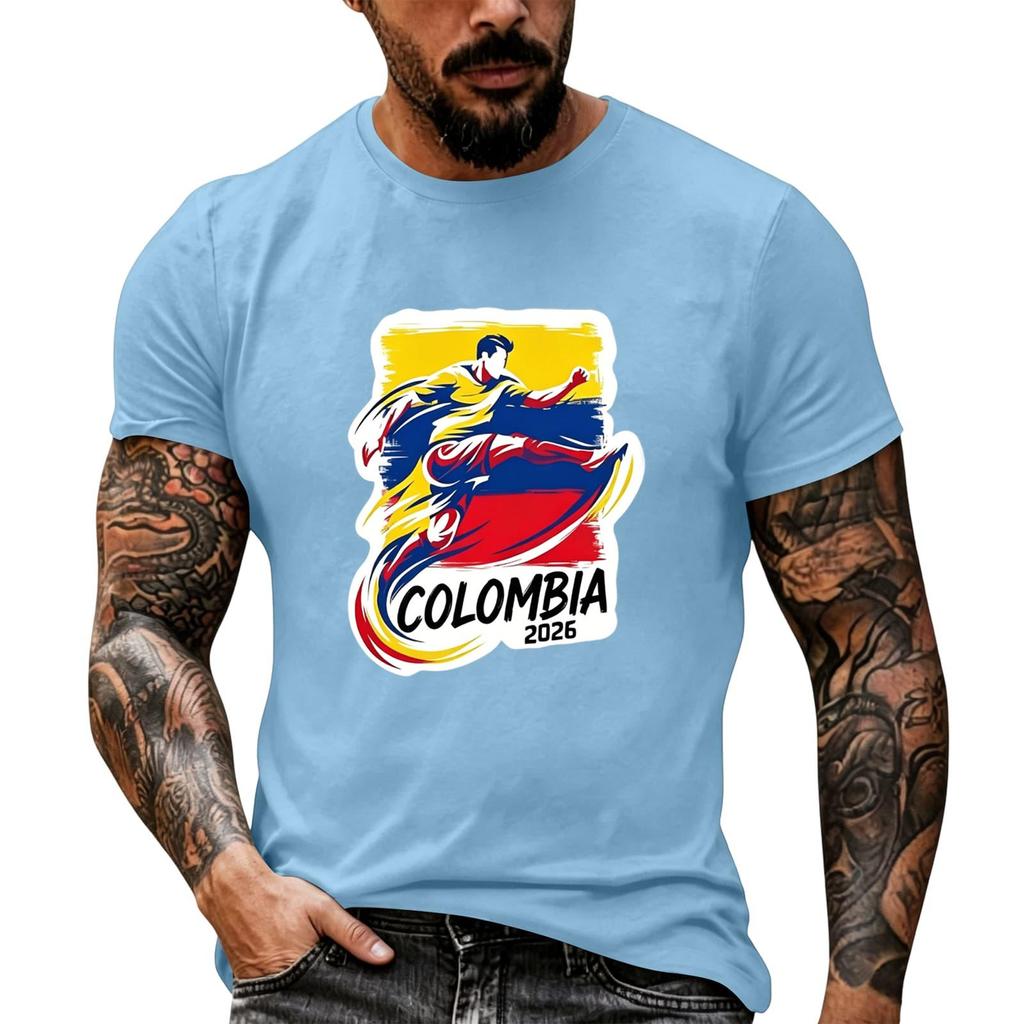 Men's Short Sleeve Graphic T Shirt Casual Crew Neck Cotton Tee Lightweight Comfortable Fit for Everyday Wear