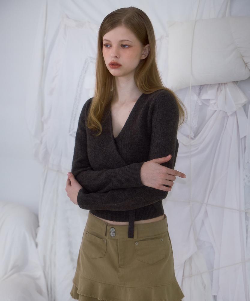 ROSEFRANTZ Muse Wrap Rib Knit [Brown]