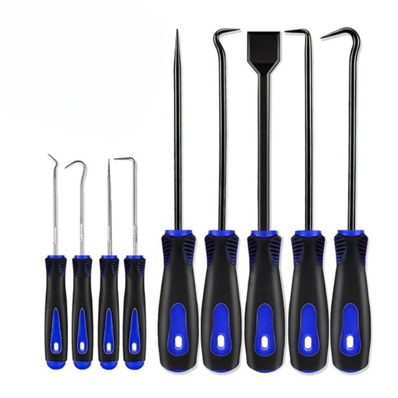 17Pcs Automotive Oil Seal Remover Tool Kit Car Interior Trim Disassembly Pry Tool O-Ring Puller Hooks Mechanic Hand Tools