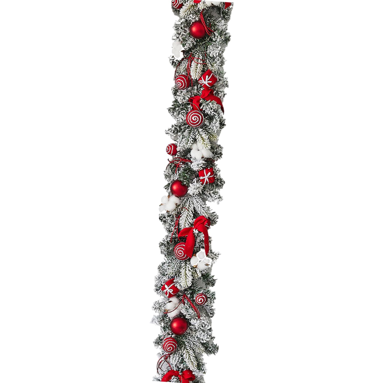 

Christmas Wreath DIY Decor with Light Decorative Gift Rattan 1.8M Garland for Indoor Outdoor Living Rooms Porches Party Bedrooms червоний